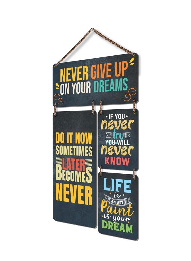 Twinster Decorative Motivational Quotes Printed Mdf Wooden Wall Hanging | Living Room | Home Decor Items| Gifts | Wall Art For Hall | Modern Wall Decoration Accessories for Home Decoration (Motivational) - Image 1
